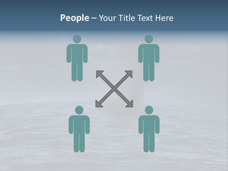 A Tornado Is Coming Out Of The Ocean PowerPoint Template