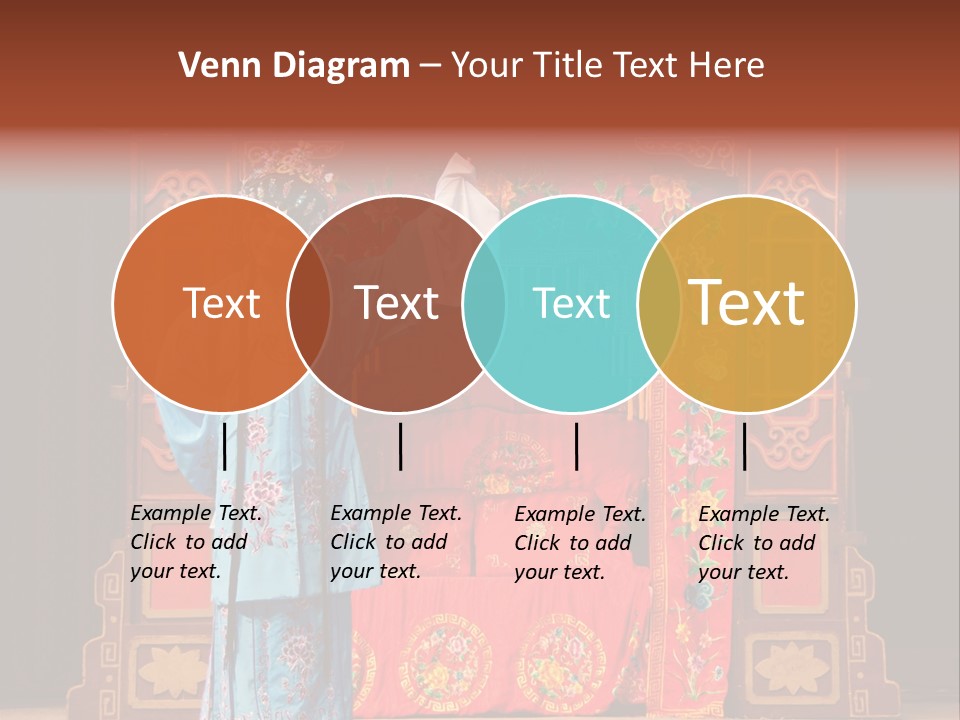 A Woman In A Chinese Costume Standing In Front Of A Stage PowerPoint Template