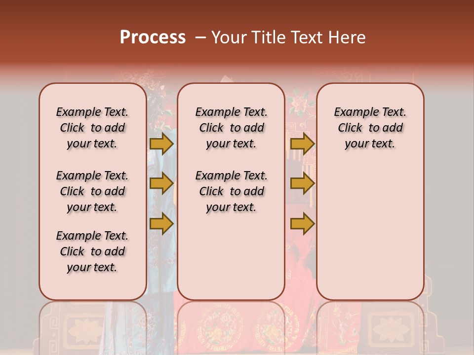 A Woman In A Chinese Costume Standing In Front Of A Stage PowerPoint Template
