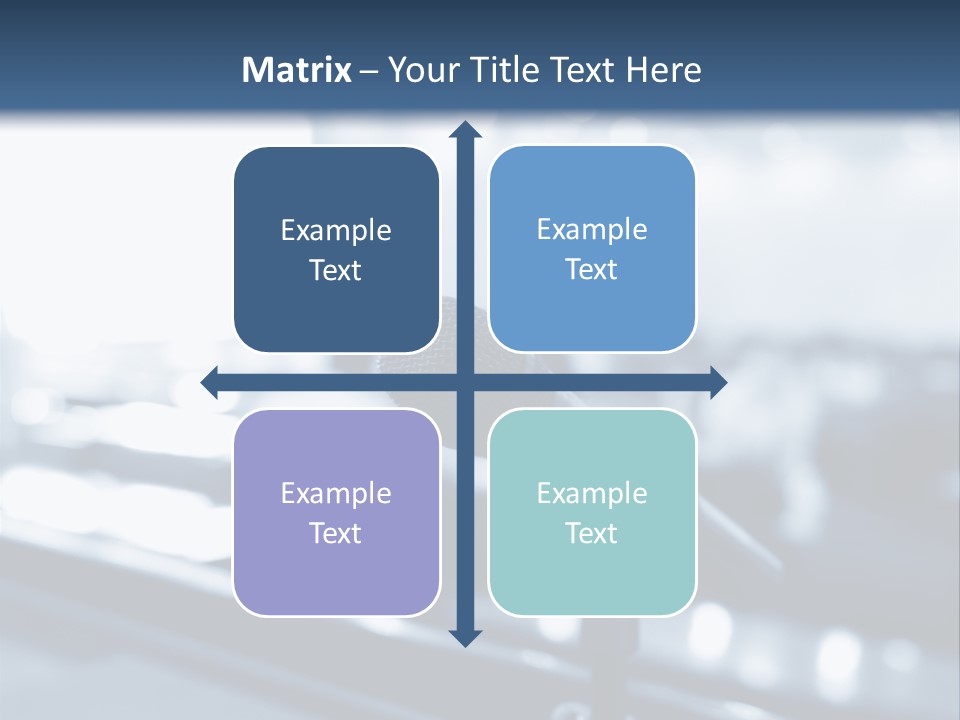 A Microphone On A Table With A Blurry Background PowerPoint Template