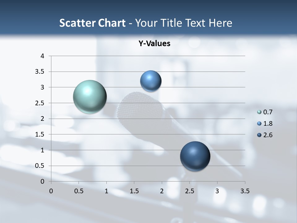A Microphone On A Table With A Blurry Background PowerPoint Template