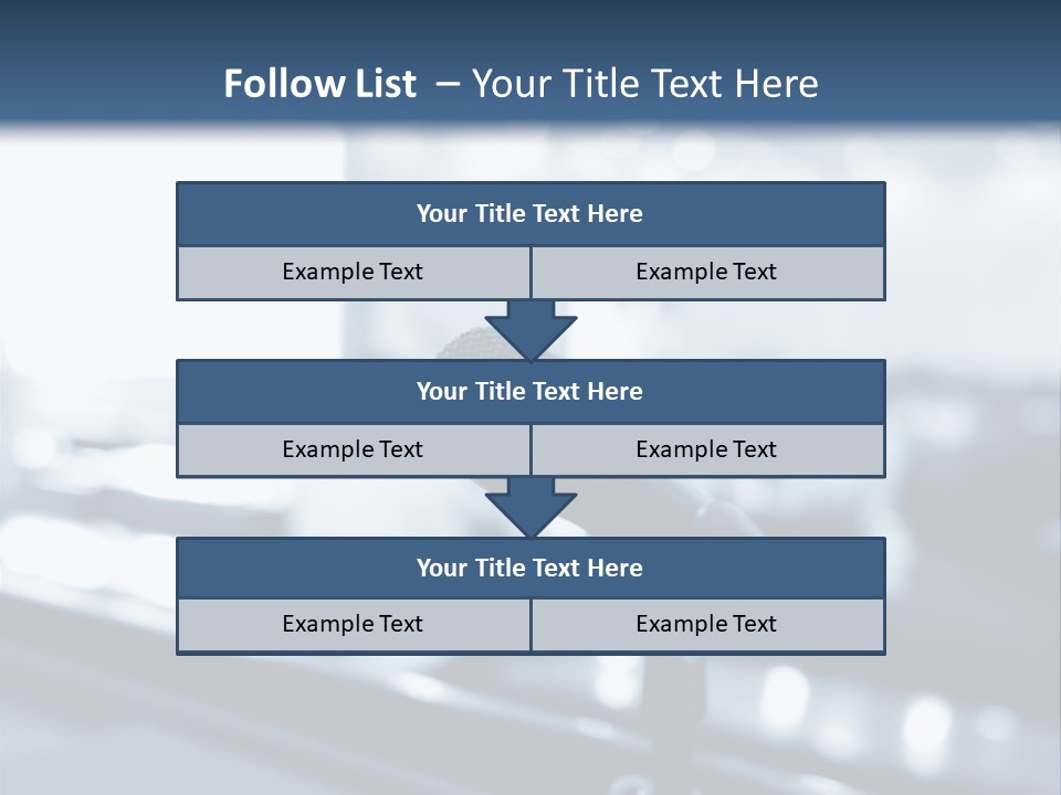 A Microphone On A Table With A Blurry Background PowerPoint Template