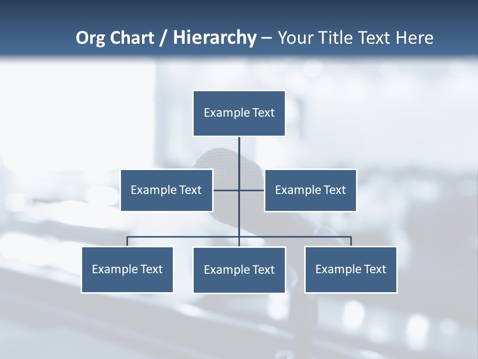 A Microphone On A Table With A Blurry Background PowerPoint Template