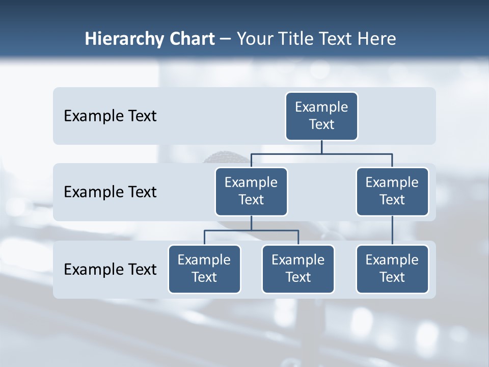 A Microphone On A Table With A Blurry Background PowerPoint Template