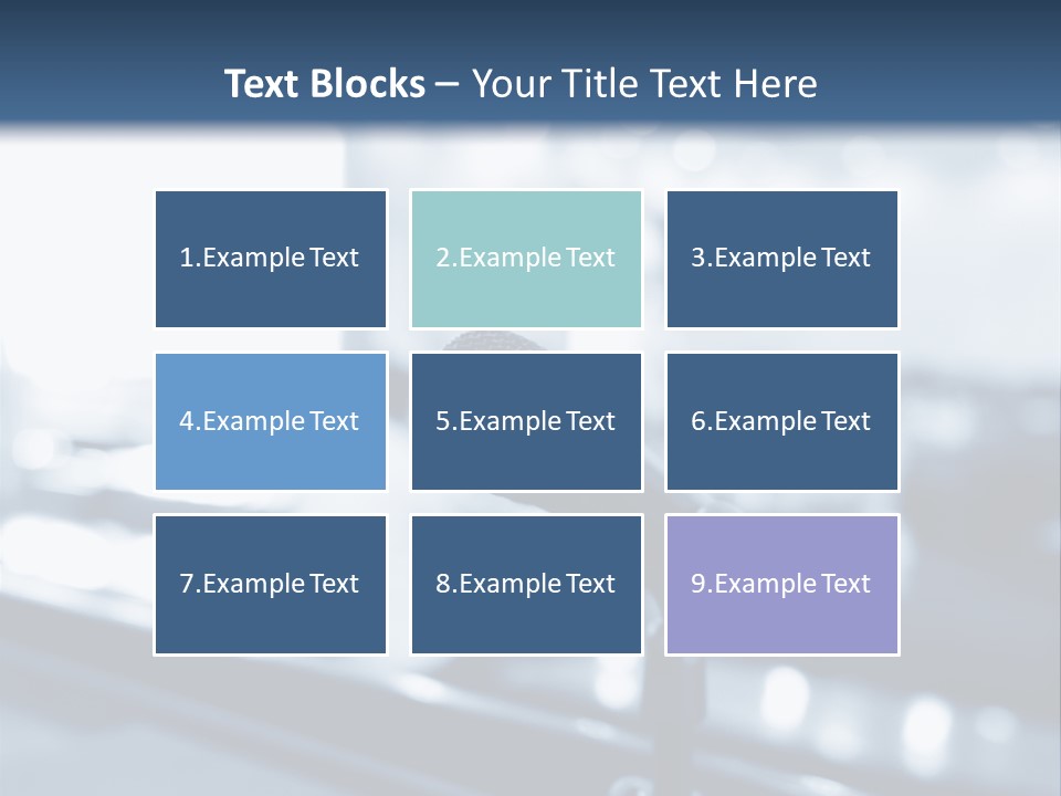 A Microphone On A Table With A Blurry Background PowerPoint Template