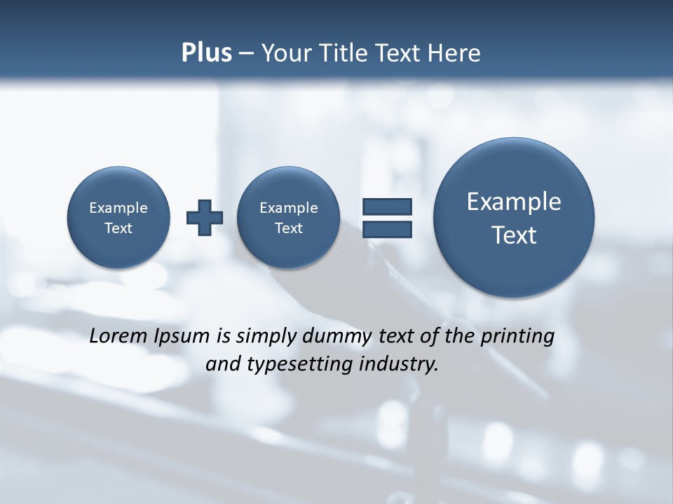 A Microphone On A Table With A Blurry Background PowerPoint Template