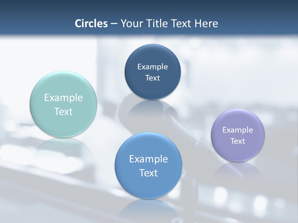 A Microphone On A Table With A Blurry Background PowerPoint Template