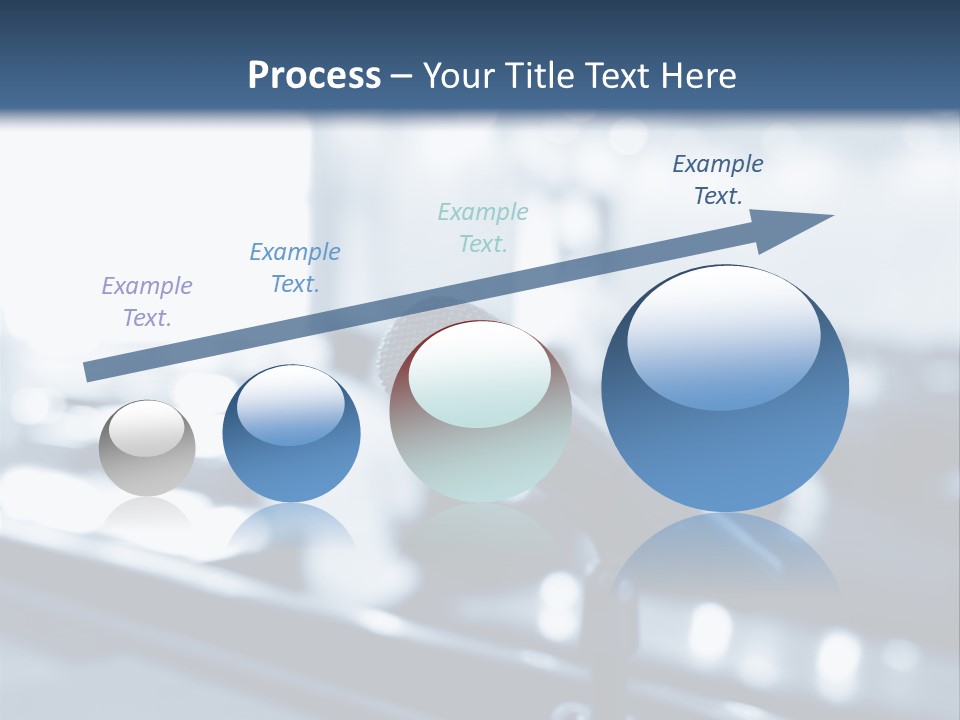 A Microphone On A Table With A Blurry Background PowerPoint Template