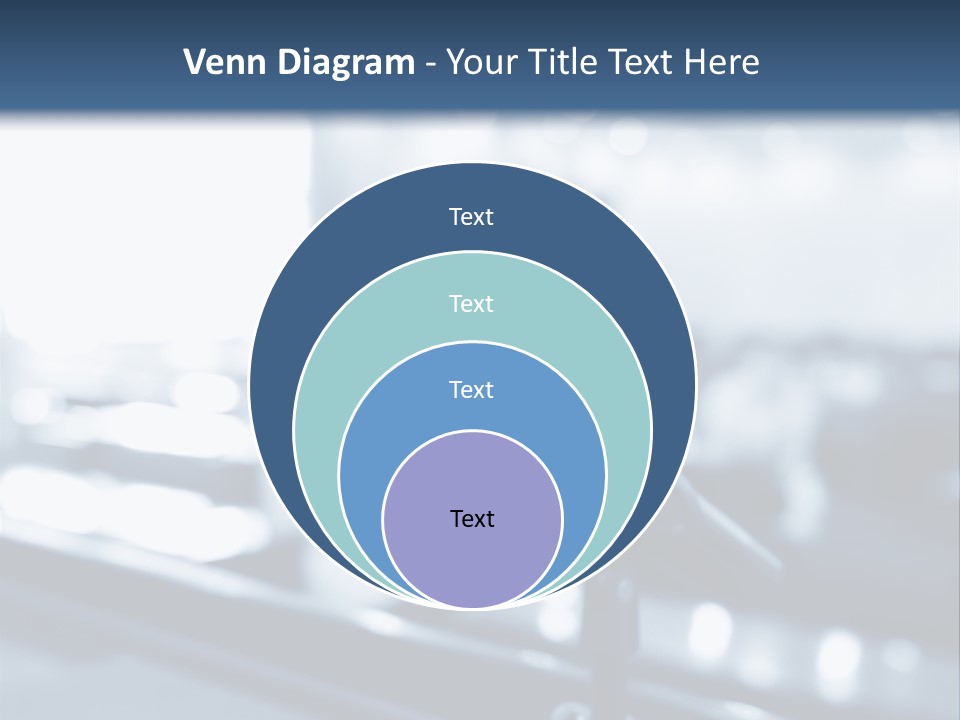 A Microphone On A Table With A Blurry Background PowerPoint Template