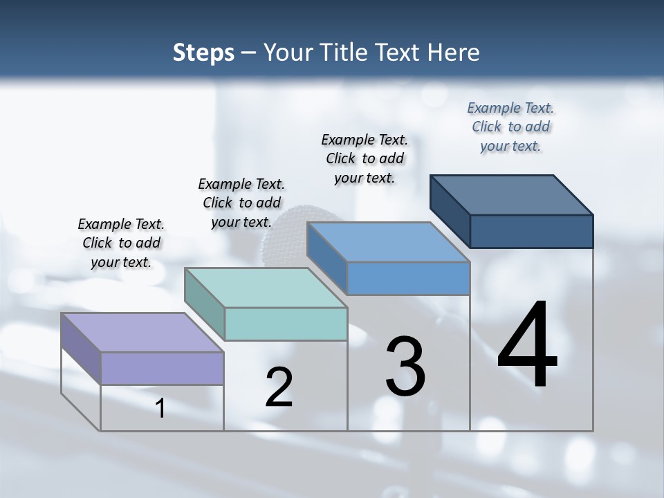 A Microphone On A Table With A Blurry Background PowerPoint Template