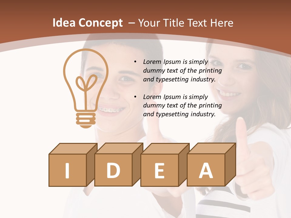 Okay Siblings Sister PowerPoint Template