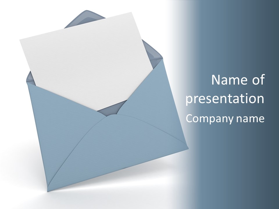 Greeting Card Mail Office Supply PowerPoint Template