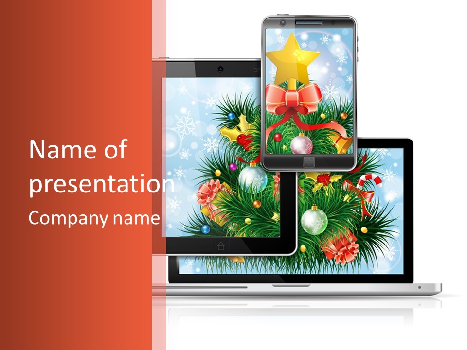 Cloud Christmas Business PowerPoint Template