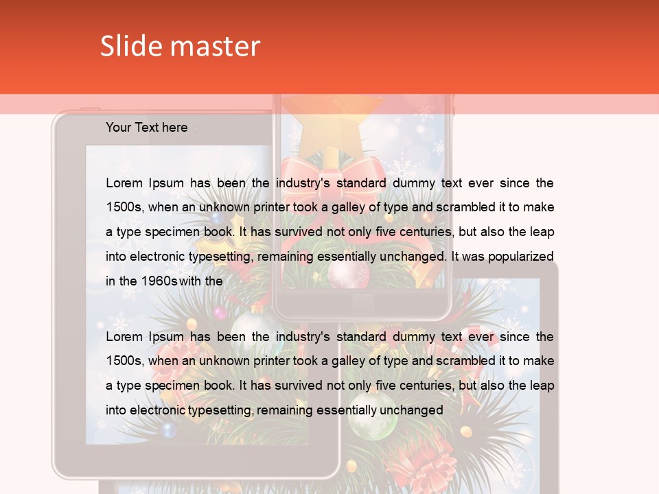 Cloud Christmas Business PowerPoint Template