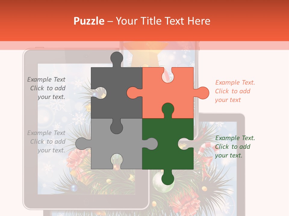 Cloud Christmas Business PowerPoint Template