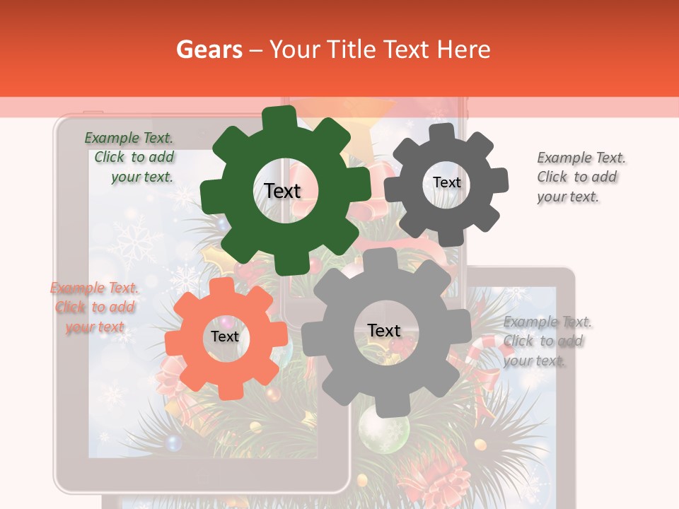 Cloud Christmas Business PowerPoint Template