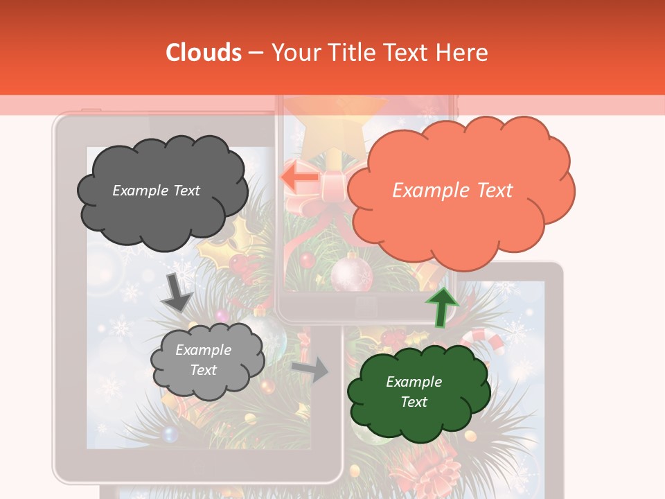 Cloud Christmas Business PowerPoint Template