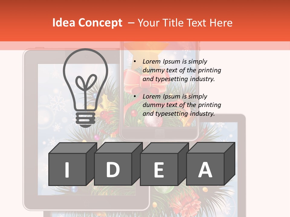 Cloud Christmas Business PowerPoint Template