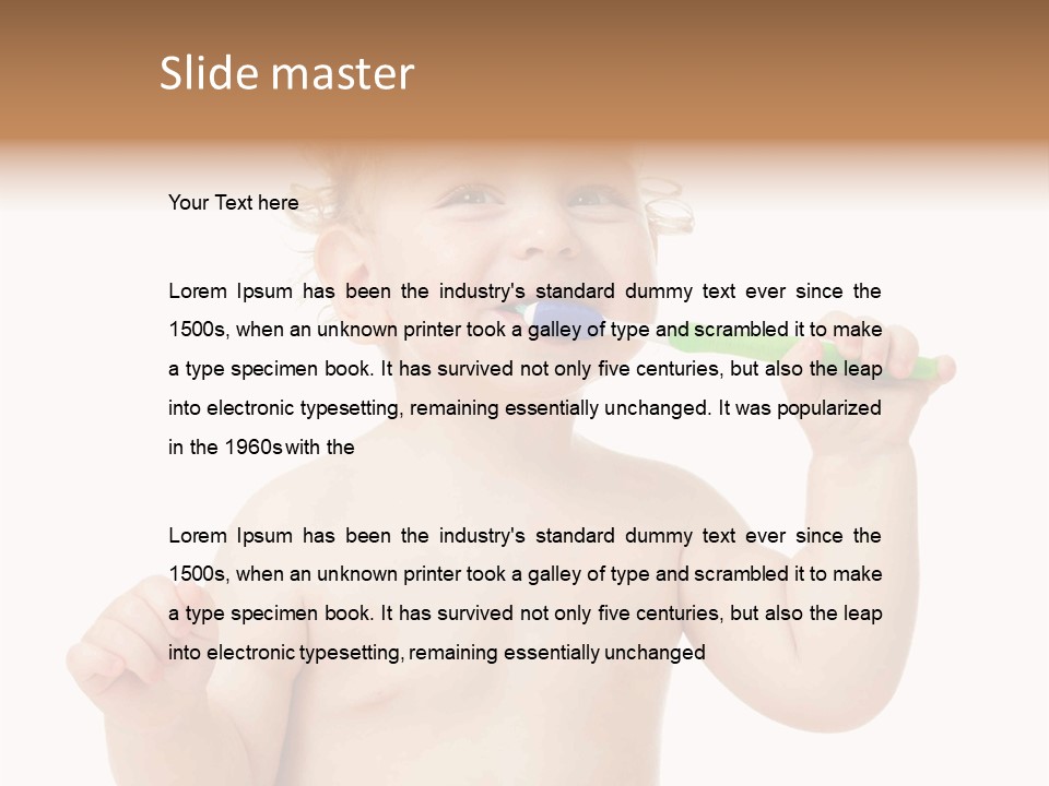 Portrait Joy Boy PowerPoint Template