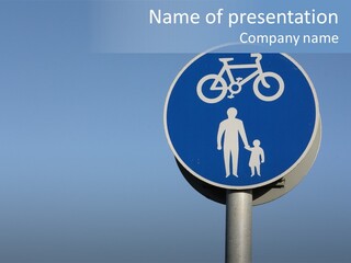 Ride Bicycle Signboard PowerPoint Template