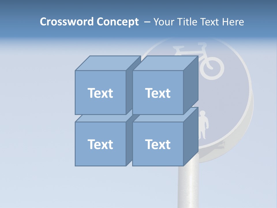 Ride Bicycle Signboard PowerPoint Template