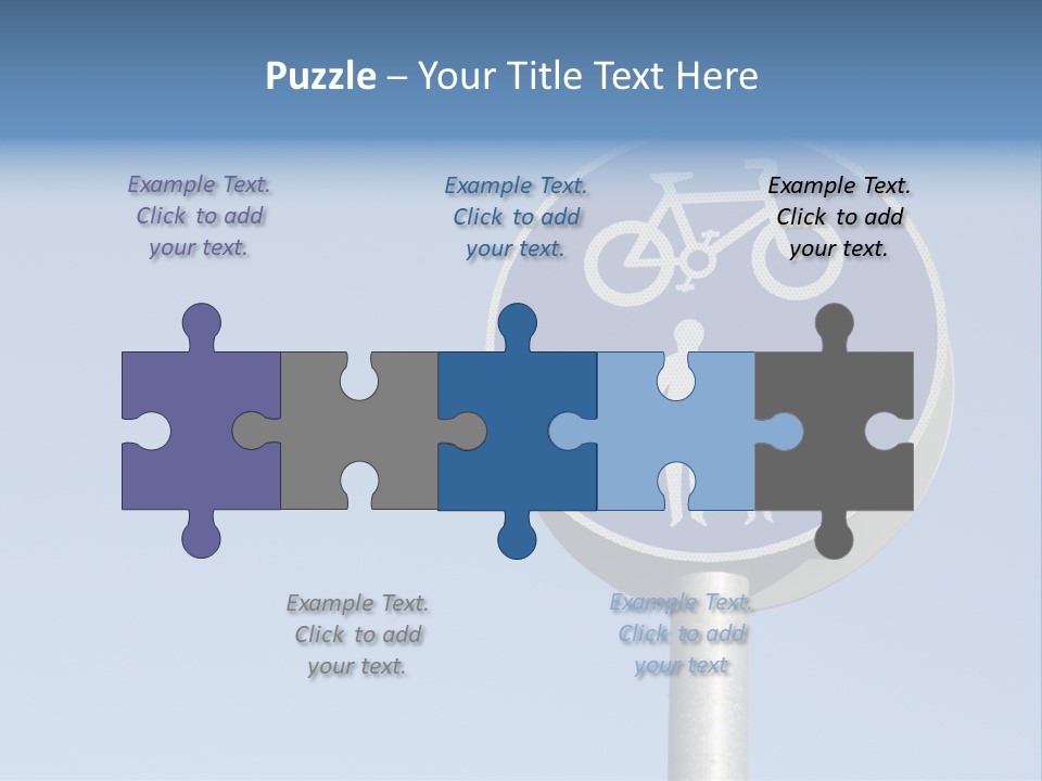 Ride Bicycle Signboard PowerPoint Template