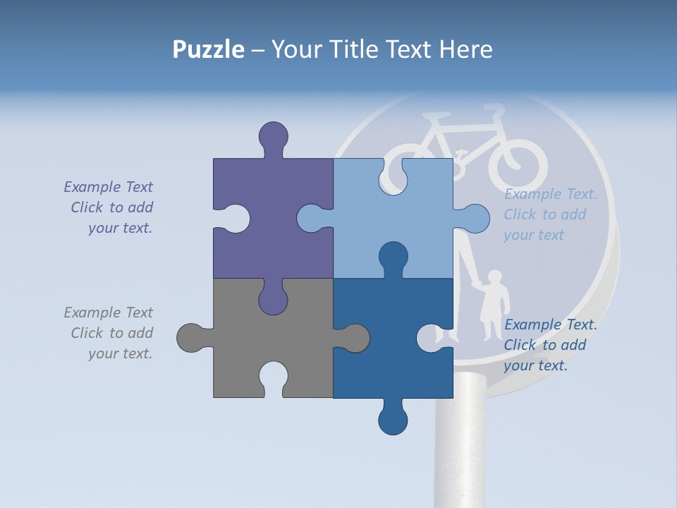 Ride Bicycle Signboard PowerPoint Template