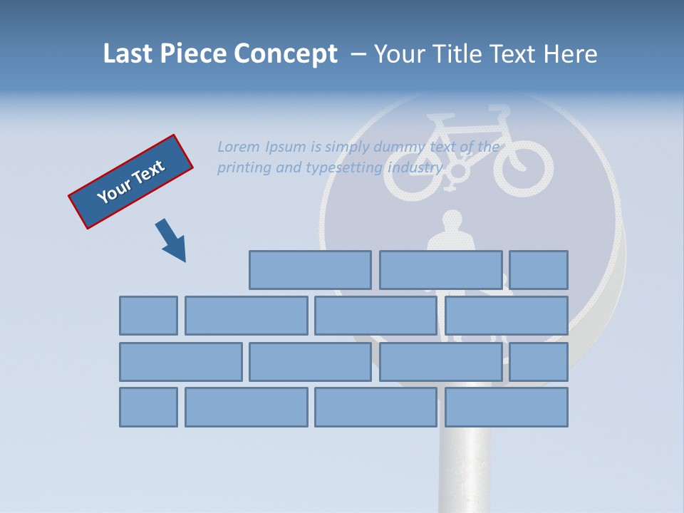 Ride Bicycle Signboard PowerPoint Template
