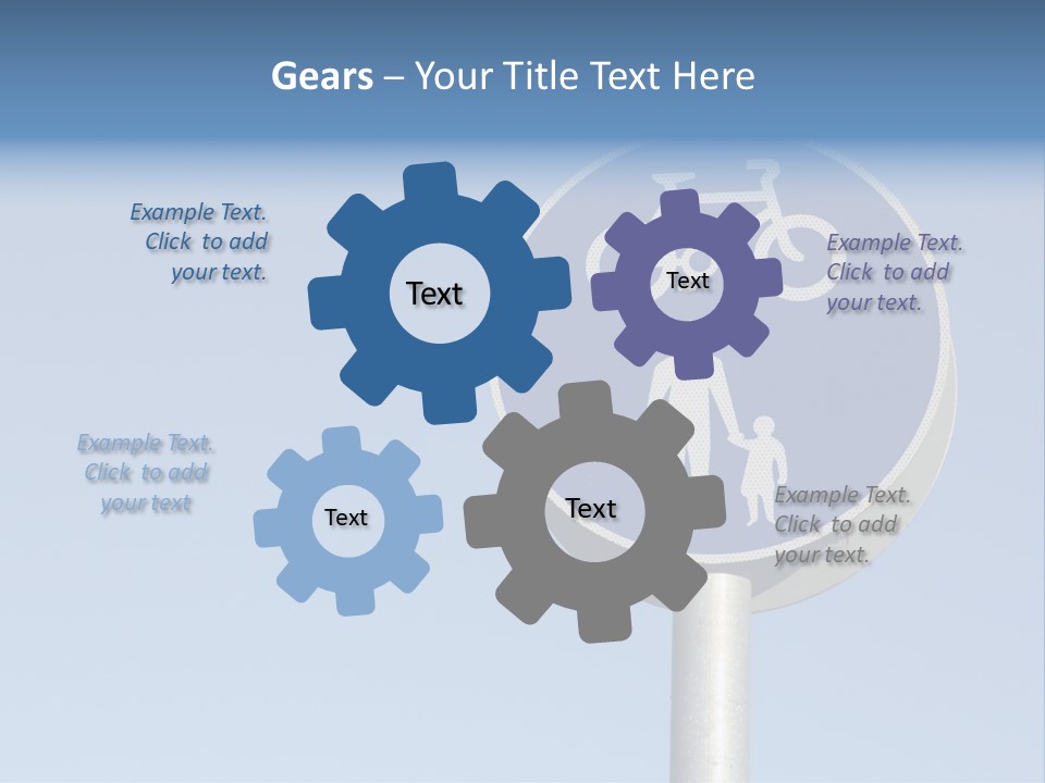 Ride Bicycle Signboard PowerPoint Template