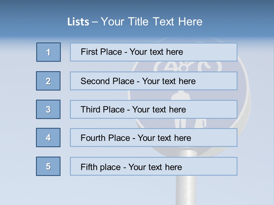 Ride Bicycle Signboard PowerPoint Template