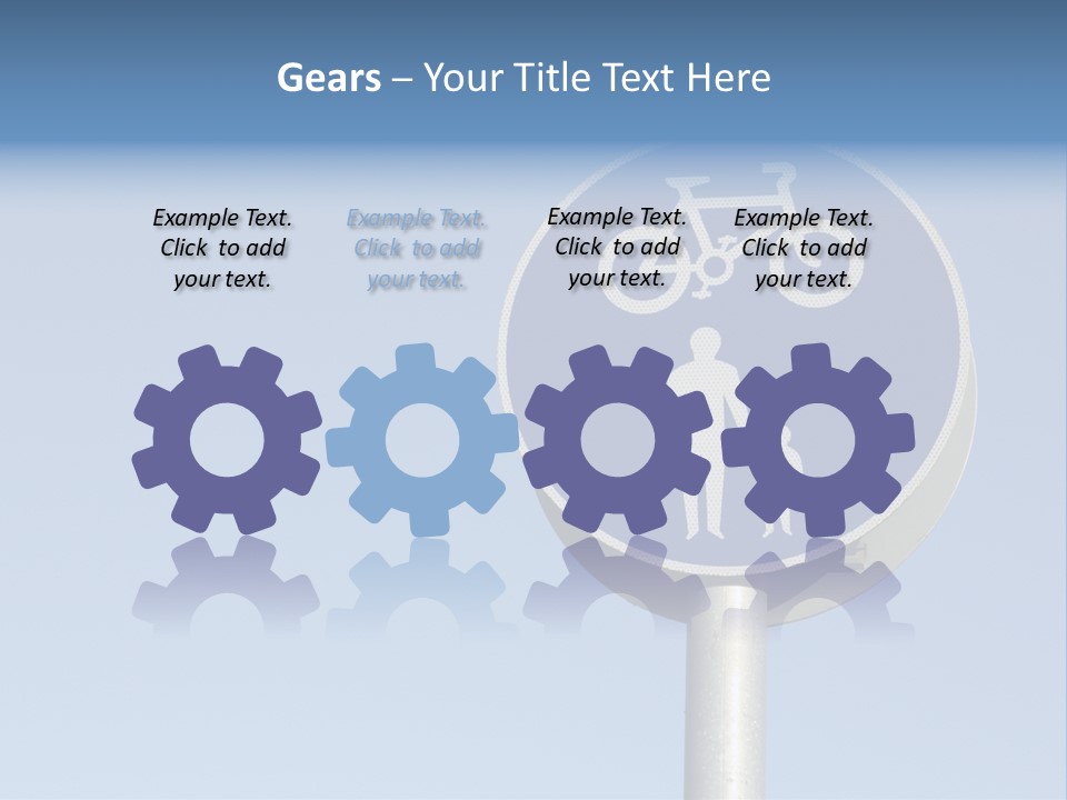 Ride Bicycle Signboard PowerPoint Template