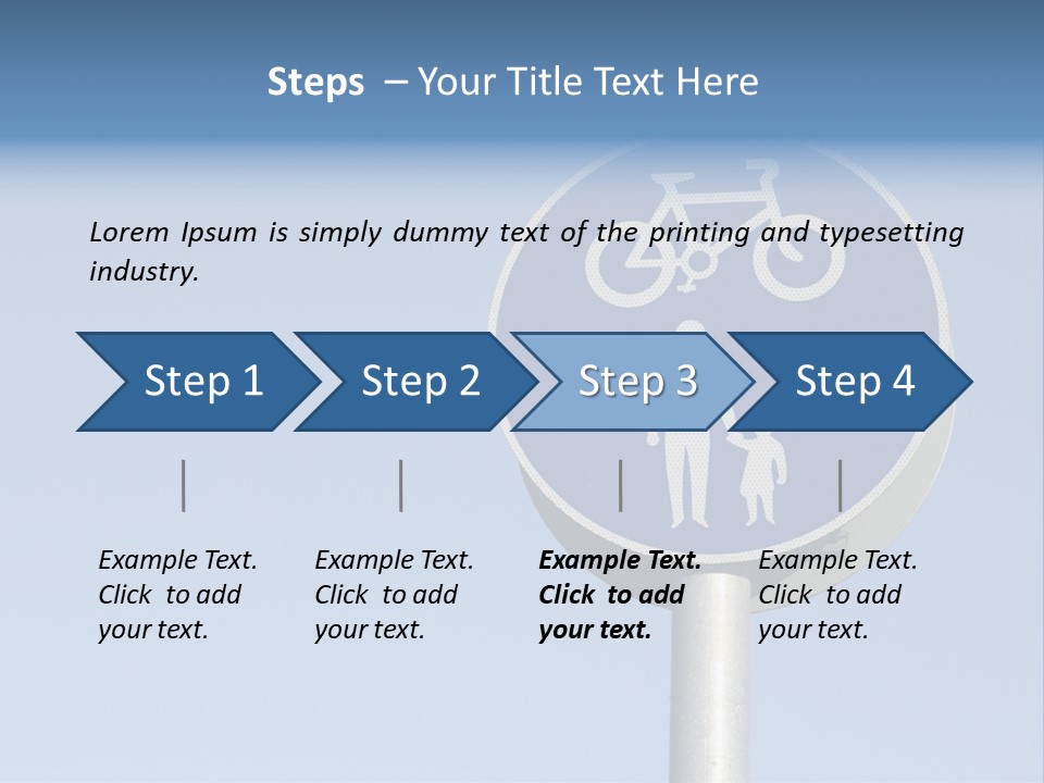 Ride Bicycle Signboard PowerPoint Template