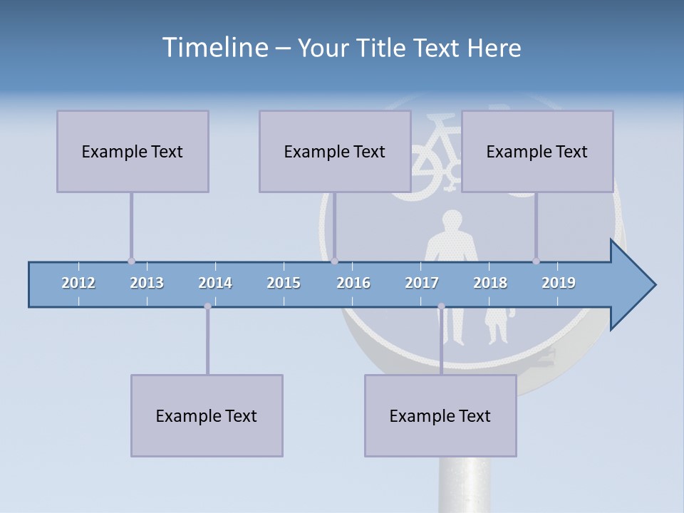Ride Bicycle Signboard PowerPoint Template