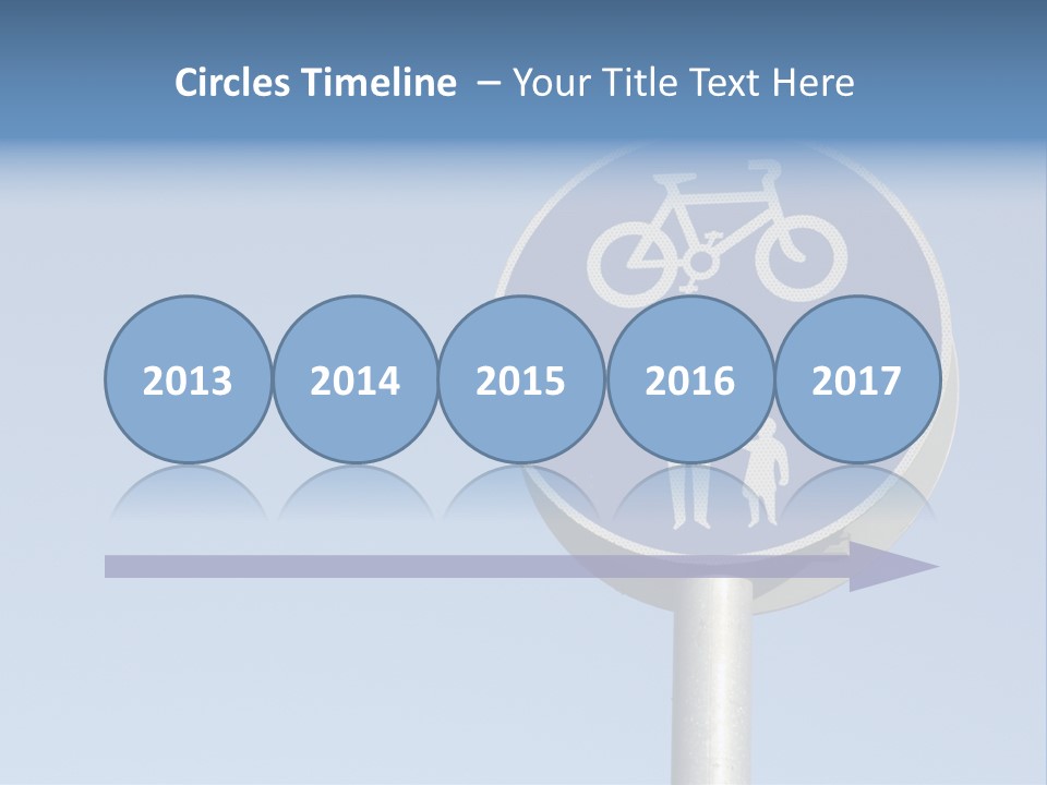 Ride Bicycle Signboard PowerPoint Template
