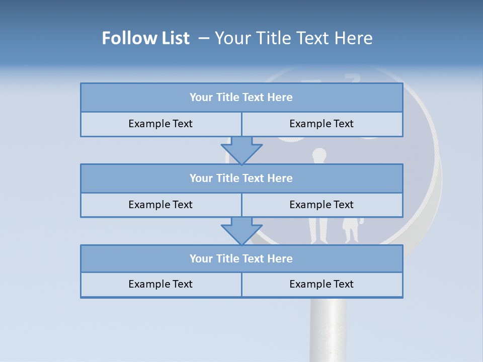 Ride Bicycle Signboard PowerPoint Template
