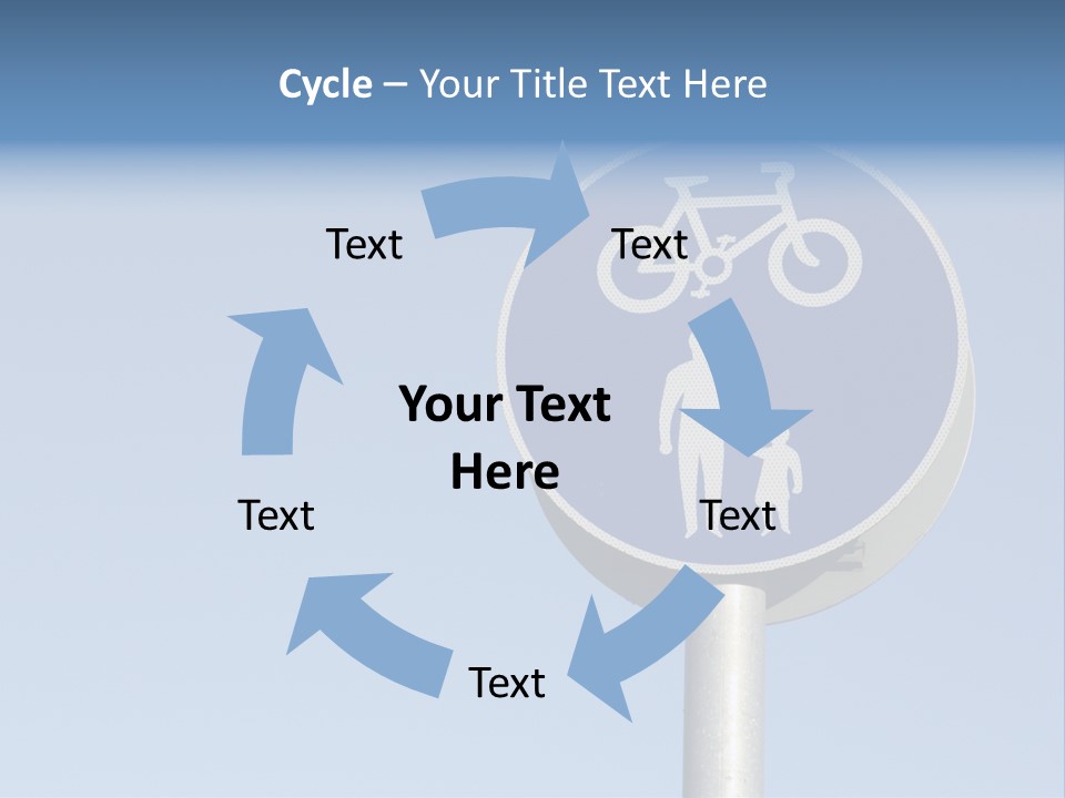 Ride Bicycle Signboard PowerPoint Template