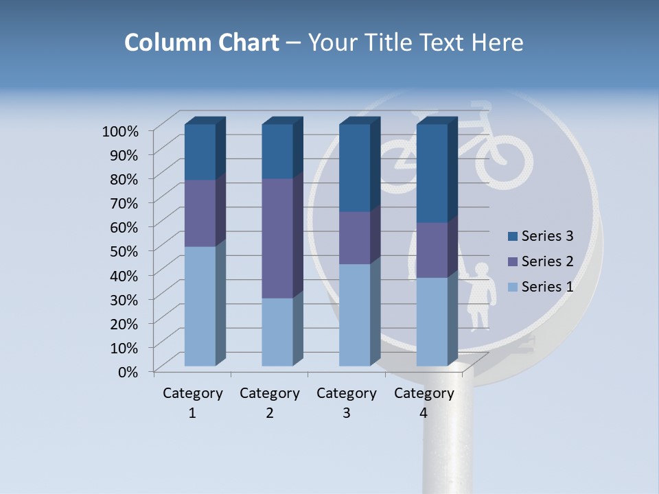 Ride Bicycle Signboard PowerPoint Template