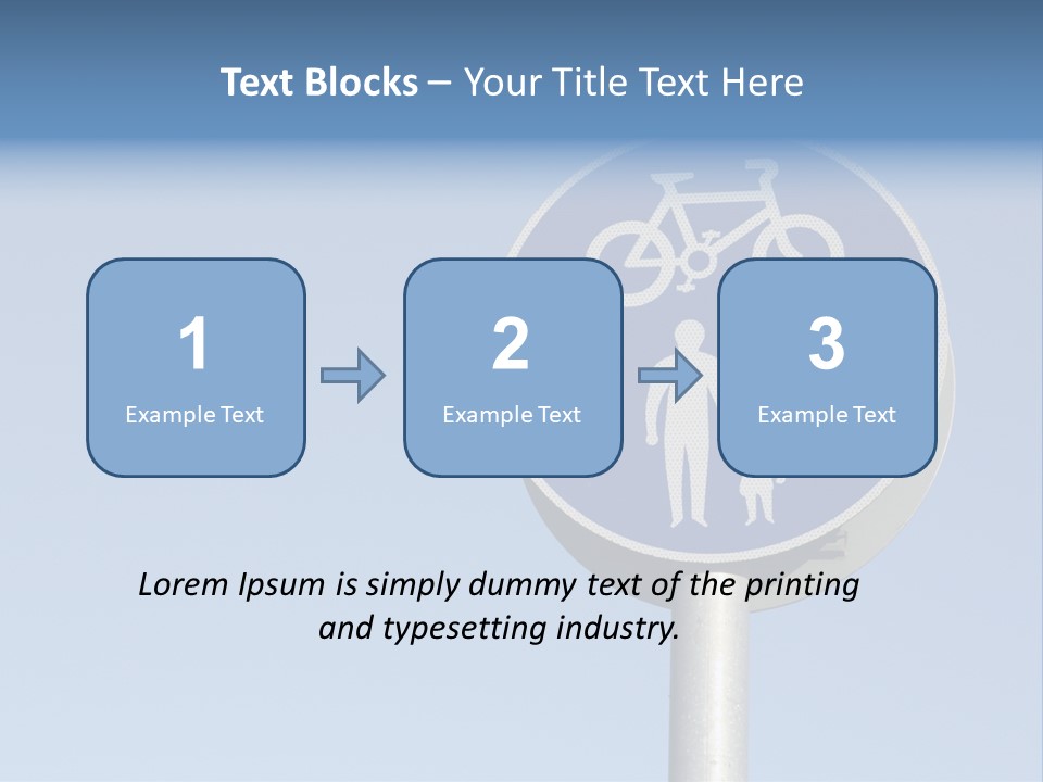 Ride Bicycle Signboard PowerPoint Template