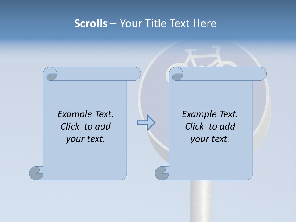 Ride Bicycle Signboard PowerPoint Template