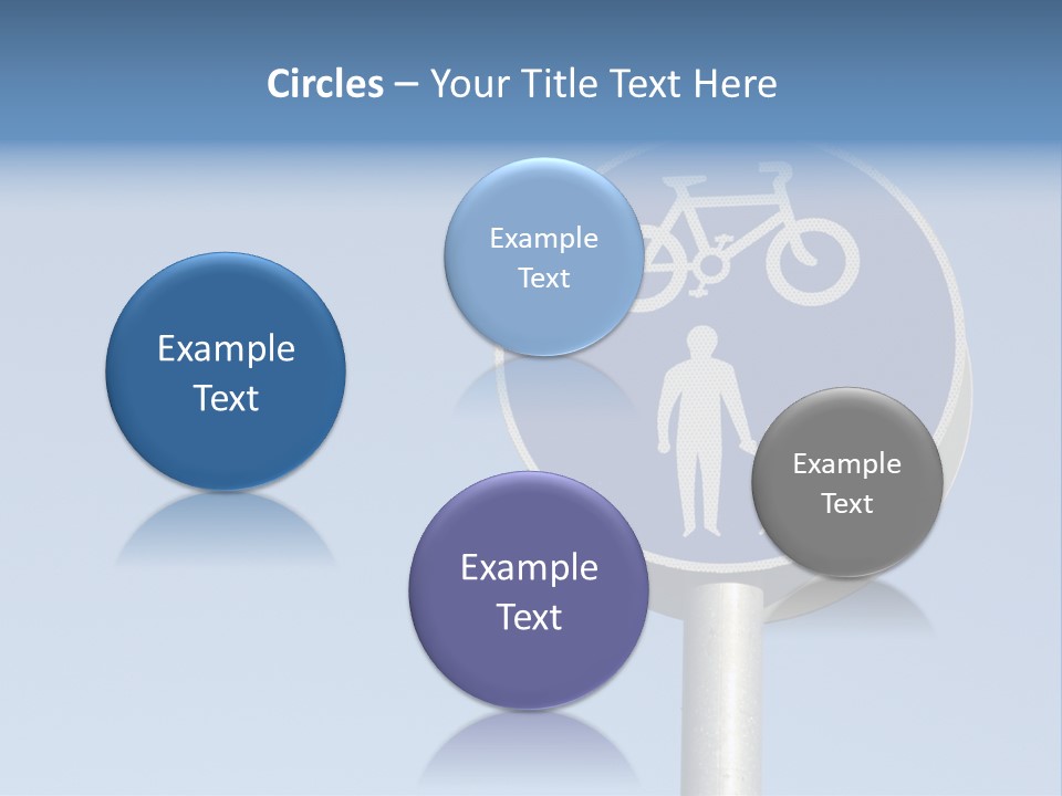 Ride Bicycle Signboard PowerPoint Template