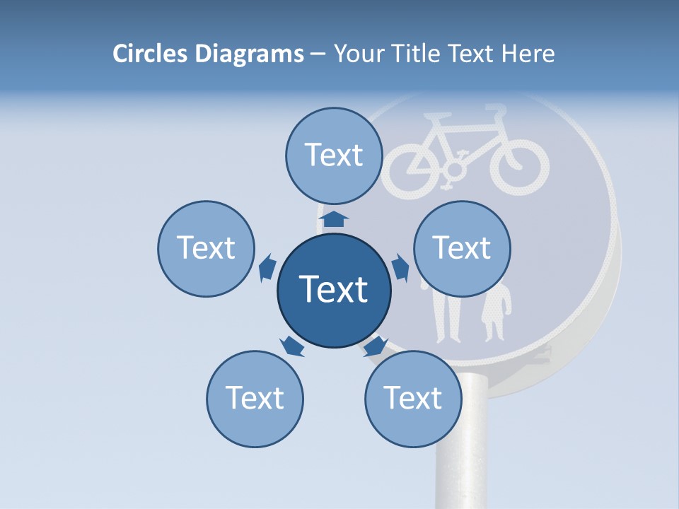 Ride Bicycle Signboard PowerPoint Template