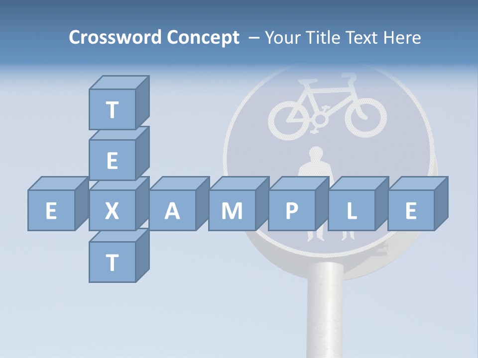 Ride Bicycle Signboard PowerPoint Template