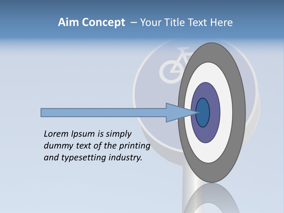 Ride Bicycle Signboard PowerPoint Template