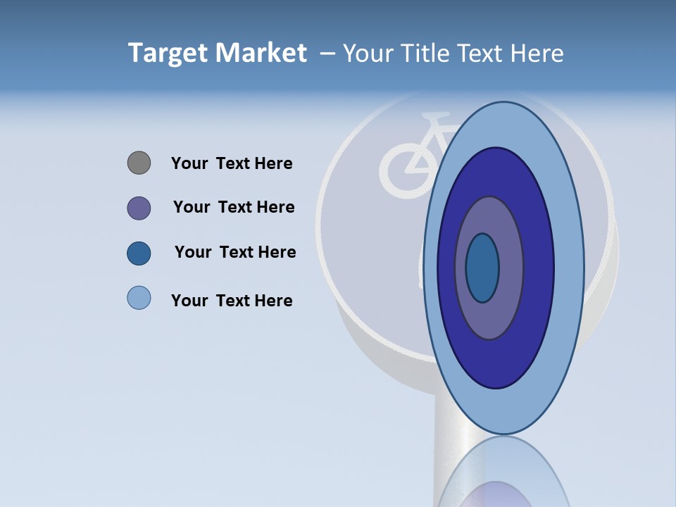 Ride Bicycle Signboard PowerPoint Template