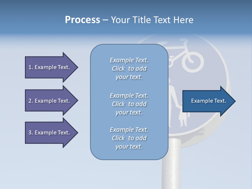 Ride Bicycle Signboard PowerPoint Template