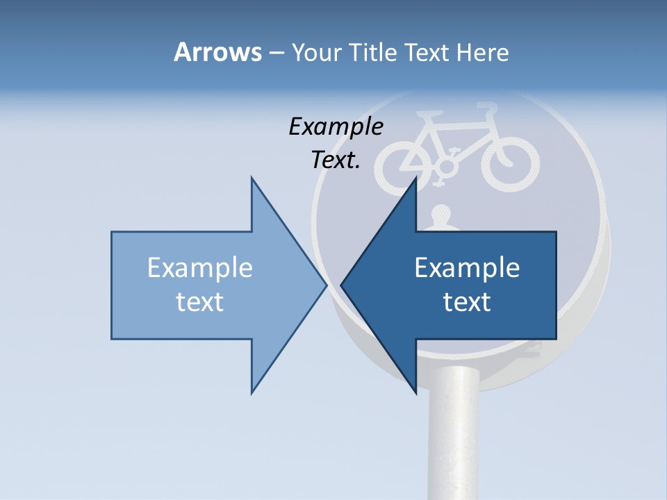 Ride Bicycle Signboard PowerPoint Template