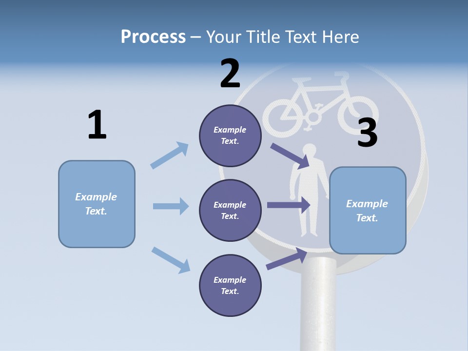 Ride Bicycle Signboard PowerPoint Template