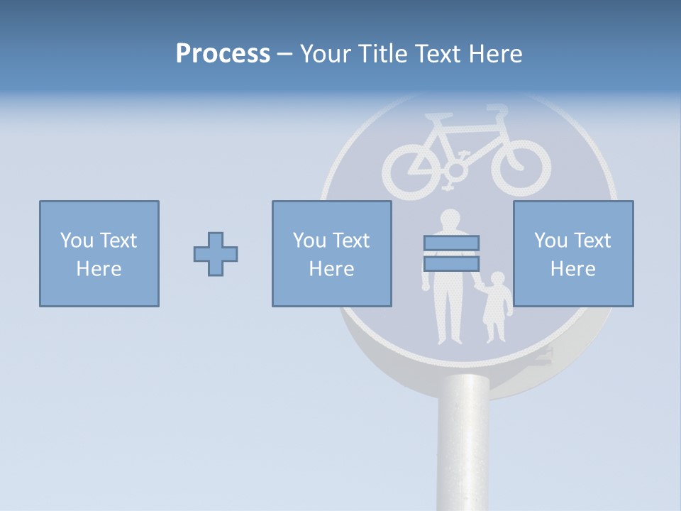 Ride Bicycle Signboard PowerPoint Template
