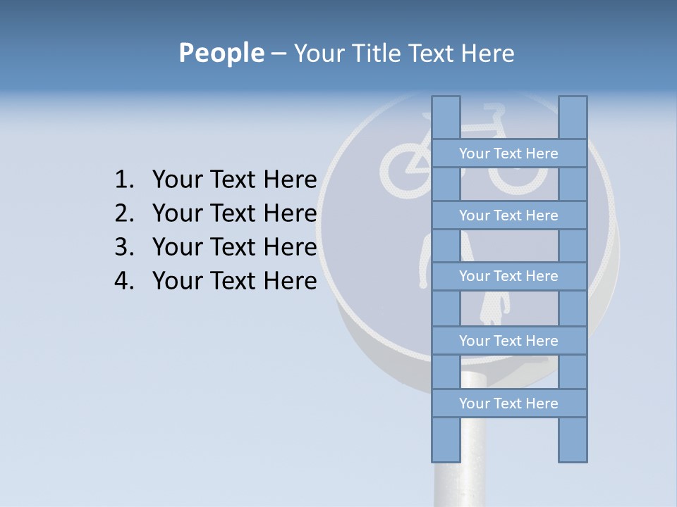 Ride Bicycle Signboard PowerPoint Template