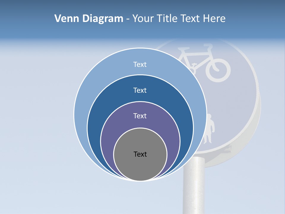 Ride Bicycle Signboard PowerPoint Template